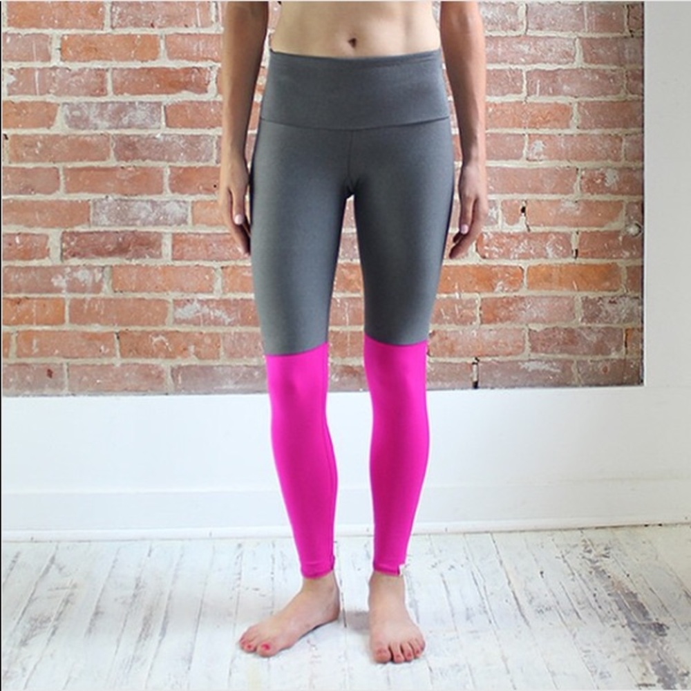 GTS Gray and Pink Long Leggings